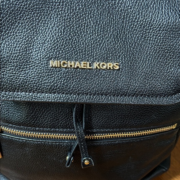 Michael Kors Black Backpack and Wallet with Gold Accents Set - Picture 7 of 16